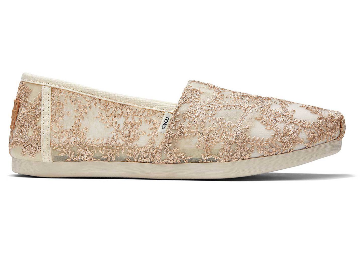 Toms Espadryle Damskie Beżowe - Alpargata Lace - 76NGKIEMW